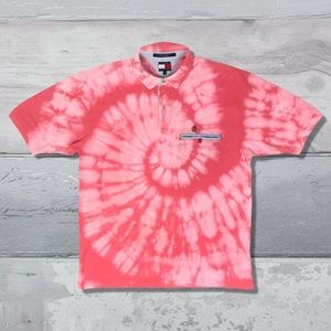 Tommy Hilfiger Tie Dye Polo Large Short Sleeve